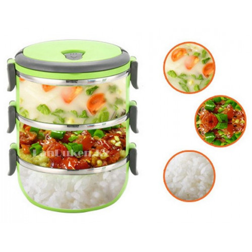 Термо ланч бокс трехуровневый "Lunch Box" (2,1 л)